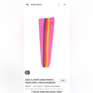 Brand new with tags aviator nation pink sweatpants size 14 kids